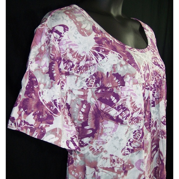 NEW Roaman’s 5X-38/40 Butterfly Top - Picture 4 of 8